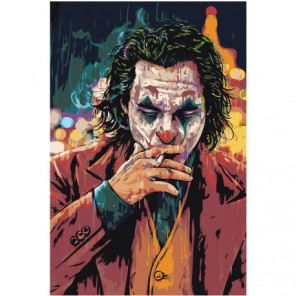 Джокер с сигаретой 80х120 Раскраска картина по номерам на холсте