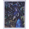 Фото холста Неоновый павлин Алмазная мозаика на подрамнике LG187