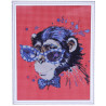 Фото холста Стильная обезьянка Алмазная мозаика на подрамнике LG188