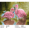 Сложность и количество цветов Розовые фламинго Раскраска картина по номерам на холсте МСА706