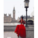  Девушка в Лондоне Раскраска картина по номерам на холсте GX24904