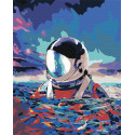  Астронавт в море Раскраска картина по номерам на холсте AAAA-RS001
