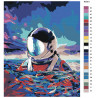 Палитра используемых цветов Астронавт в море Раскраска картина по номерам на холсте AAAA-RS001-80x100