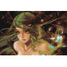  Зелёная фея Раскраска картина по номерам на холсте AAAA-FIR311-100x150