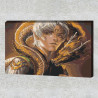 Пример картины в интерьере Юноша и дракон Раскраска картина по номерам на холсте AAAA-GDS111