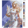 Палитра цветов Девушка с арфой Раскраска картина по номерам на холсте AAAA-FIR117-60x80