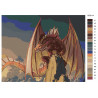 Палитра цветов Красный дракон Раскраска картина по номерам на холсте AAAA-GDS114-100x125