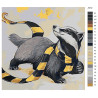 Палитра цветов Енот в шарфе Раскраска картина по номерам на холсте AAAA-JV12