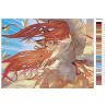 Палитра цветов Огненные волосы Раскраска картина по номерам на холсте AAAA-PFIR119