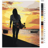 Палитра цветов Девушка со скейтбордом Раскраска картина по номерам на холсте AAAA-RS009-80x100