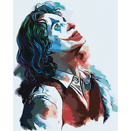  Джокер Раскраска картина по номерам на холсте с неоновыми красками AAAA-RS010-100x125