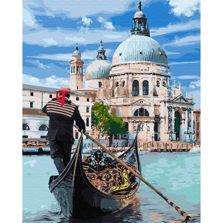  Венецианский гондольер Раскраска картина по номерам на холсте ZX 23850