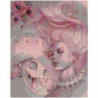 Девушка в розовых тонах 100х125 Раскраска картина по номерам на холсте