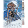 Палитра цветов Девушка воин. Валькирия Раскраска картина по номерам на холсте AAAA-RS023-80x120