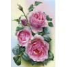  Розовые розы Раскраска по номерам на холсте KH0866