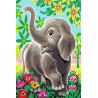  Слонёнок в сказочном лесу Раскраска по номерам на холсте KH0896
