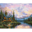 Дом на реке Раскраска картина по номерам на холсте