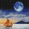  Ночь над морем Алмазная мозаика вышивка на подрамнике Molly KM0673