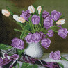  Букет с тюльпанами Алмазная мозаика вышивка на подрамнике Molly KM0681