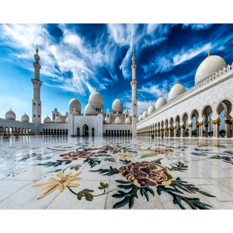  Мечеть Шейха Зайда Алмазная мозаика вышивка на подрамнике Molly KM0874