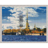 Санкт-Петербург. Петропавловская крепость Алмазная мозаика вышивка на подрамнике Molly KM0662