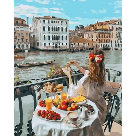  Доброе утро в Венеции Раскраска картина по номерам на холсте MCA962