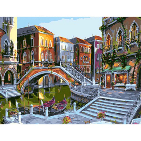 Рассветная Венеция Раскраска картина по номерам акриловыми красками на холсте Color Kit