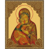  Владимирская Божия Матерь Алмазная 5D мозаика с нанесенной рамкой на подрамнике Molly KM0794