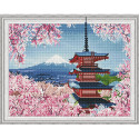Японская пагода Алмазная мозаика вышивка на подрамнике Molly