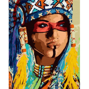 indianka raskraska kartina po nomeram na holste картина по номерам mayot