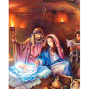  Рождение Иисуса Христа Раскраска картина по номерам на холсте MG2156