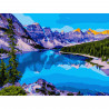  Озеро в Канаде Картина по номерам с цветной схемой на холсте KK0604