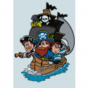 Пиратский корабль Раскраска по номерам на холсте