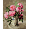  Розовый букет Картина по номерам на дереве KD0722