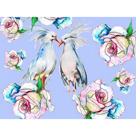  Влюбленные птицы Раскраска картина по номерам на холсте ME1122