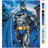 Бэтмен в синем плаще Раскраска картина по номерам на холсте
