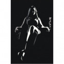 Девушка в темноте 100х150 Раскраска картина по номерам на холсте