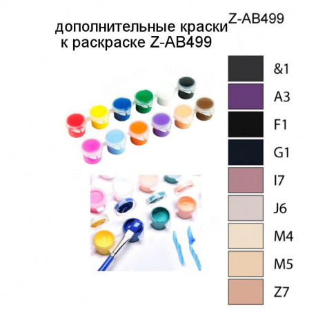 Дополнительные краски для раскраски Z-AB499