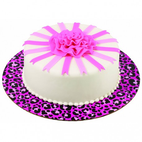 Розовый леопард Основа для торта круглая Wilton ( Вилтон )