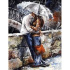 Романтическая прогулка под дождем Алмазная вышивка (мозаика) Гранни