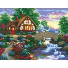 Дом у речки Алмазная вышивка (мозаика) Color Kit