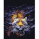 Плывущий тигр Алмазная вышивка (мозаика) на подрамнике Color Kit