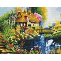 Дом у пруда Алмазная вышивка (мозаика) Color Kit