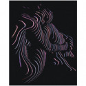 Девушка в полосатой тени Раскраска картина по номерам на холсте