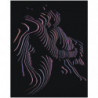 Девушка в полосатой тени 100х125 Раскраска картина по номерам на холсте