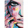 Загадочное лицо девушки 80х120 Раскраска картина по номерам на холсте