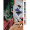 Джокер в сигаретном дыму 100х150 Раскраска картина по номерам на холсте
