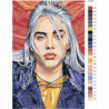 Портрет Billie Eilish 100х150 Раскраска картина по номерам на холсте