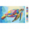 Радужная черепаха 80х120 Раскраска картина по номерам на холсте