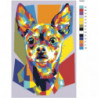 Радужная собака чихуахуа Раскраска картина по номерам на холсте